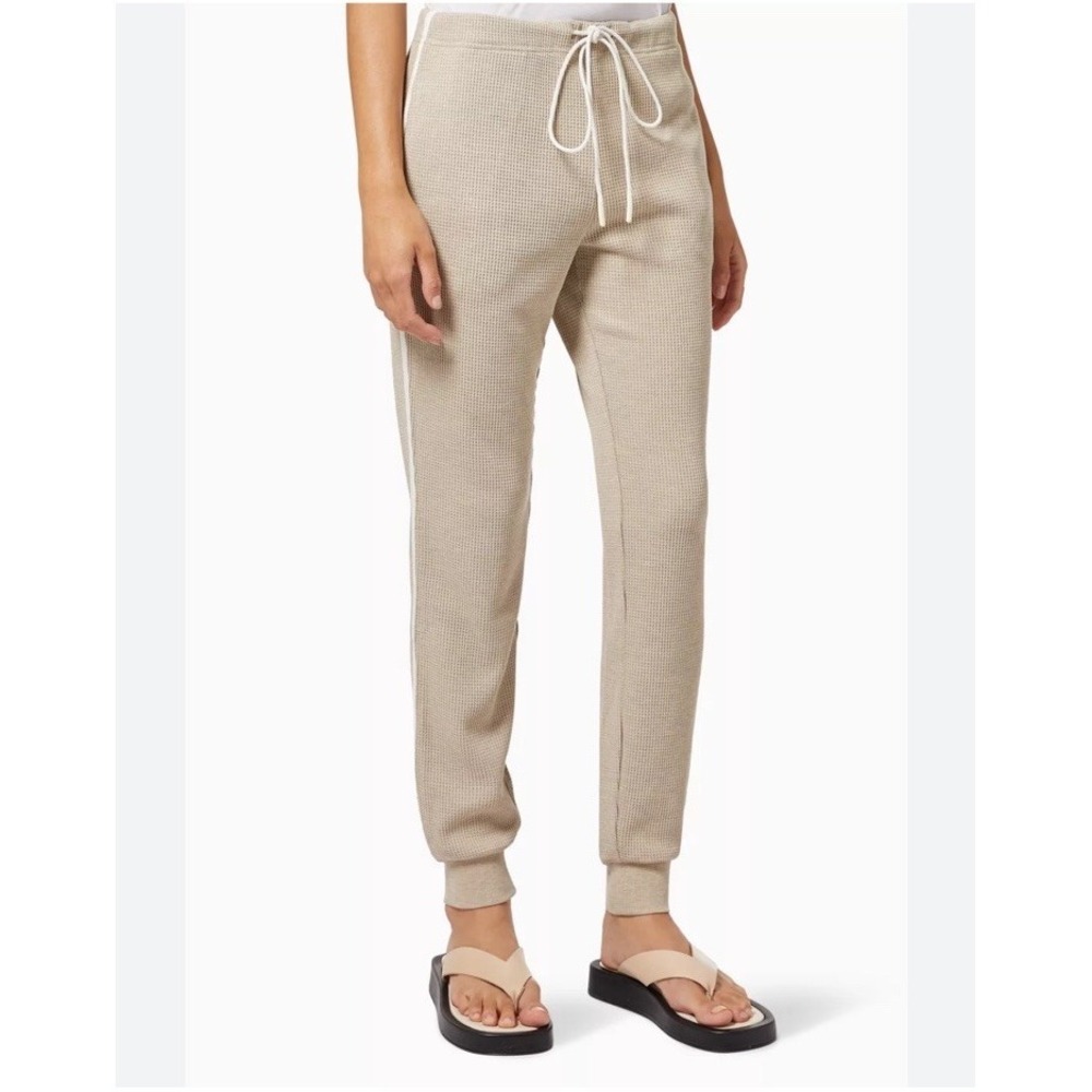 Varley Kelvin Waffle Knit Joggers Side‎ Stripe Sz Large Activewear EUC Women's